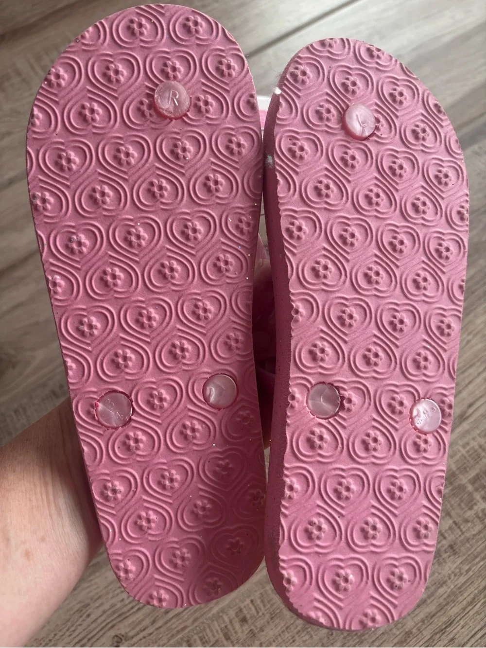 The Children's Place Pink Strap Gradient Blue to Yellow Girls Flip Flops